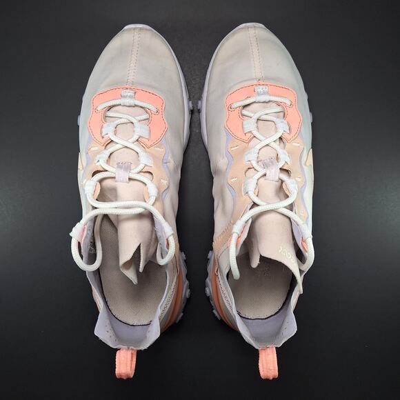 Nike React Element 55 Pale Pink Running Sneakers Shoes BQ2728-601 Women's Size 9 - Picture 8 of 13